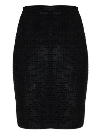 Balmain Black Knee Length Skirt