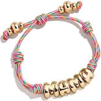 BaubleBar Made for Mama Paracord Bracelet in Pink/Gold Multi at Nordstrom