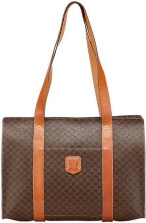 Celine Brown Pvc Leather Handbag Tote Bag (Pre-Owned)