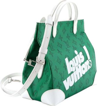 Louis Vuitton Green Monogram Canvas Litter Everyday Signature (Authentic Pre- Loved)