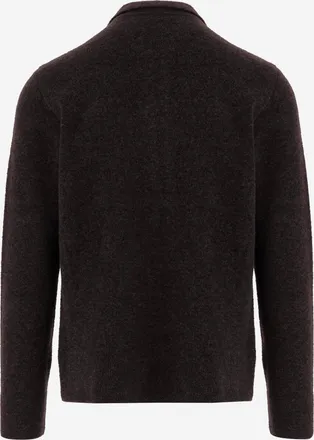 Tagliatore Mens Sweater Wool-Blend Dark Purple