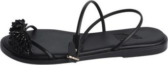 Ancient Greek Sandals Schoenen, Dames, Zwart, 37 EU, Leer, Zwarte kralensandaal