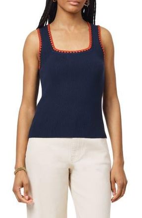 Scotch & Soda Embroidered Trim Sweater Tank in Black Iris at Nordstrom Rack, Size X-Small