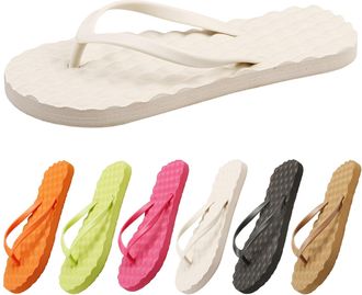 Generic UK 3.5 Slim Flip Flop for Women Comfortable, Durable, Lightweight Non-Slip, Open Toe Walking Thong Sandals with Textured Sole for Summer Hiking for Be