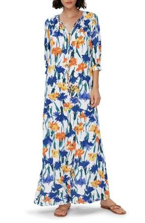 Diane Von F&uuml;rstenberg Drogo Floral Print Maxi Dress in Dianthus Med Ivory at Nordstrom Rack, Size Xx-Small