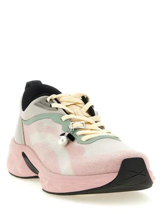 Jimmy Choo London Womens Multicolor Tencel Athletic Sneakers