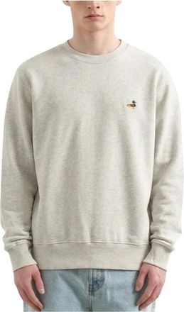 Edmmond Studios Duck Patch Sweatshirt - Heren - Sweatshirts - Grijs - S - Katoen - Hoodies & sweatvesten