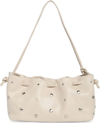 BCBGeneration Studded Drawstring Faux Leather Shoulder Bag in Almond at Nordstrom Rack