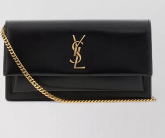 Saint Laurent sunset leather clutch bag