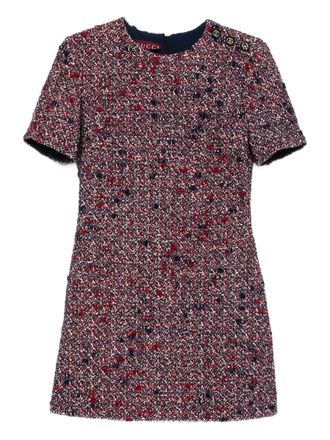 Gucci tweed button-detail dress - Blue