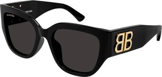 Balenciaga Grey Butterfly Ladies Sunglasses BB0323SK 001 55