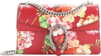 Gucci Red Leather Dionysus Bag Blooms Print Small (Authentic Pre-Loved)