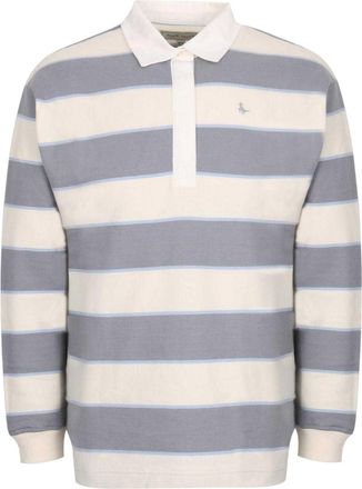 Jack Wills Dames/Dames Streep Poloshirt (Marine, Wit)