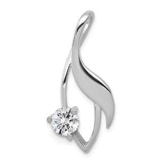 Diamond2Deal 14k White Gold Fancy 5mm Diamond Slide Mtg