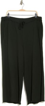 Eileen Fisher Organic Cotton French Terry Crop Wide Leg Pants in Ivy at Nordstrom Rack, Size Medium