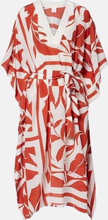 Max Mara Lancia floral silk beach dress