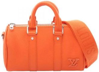 Louis Vuitton Tweedehands leren Louis Vuitton tassen - Heren - Vintage Mini Tas - Oranje - ONE Size - Vintage