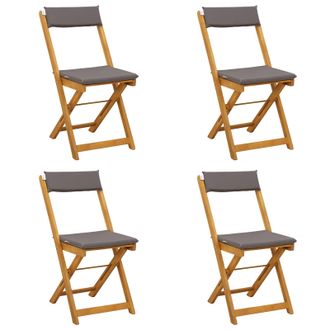 vidaXL Sillas Bistro De Exterior 4 Pcs Gris Oscuro 40 X 53 X 80 Cm Vidaxl