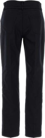 Dries Van Noten Side-Stripe Wool Trousers - Navy