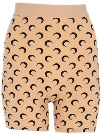 Marine Serre Moon Crescent Moon Pattern Stretch Shorts