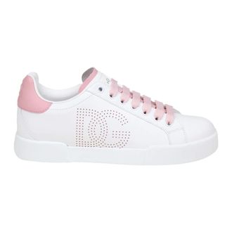 Dolce & Gabbana Schoenen, Dames, Wit, 38 EU, Leer, Portofino Light Sneakers
