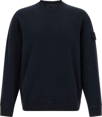 Stone Island Blue Logo badge sweatshirt