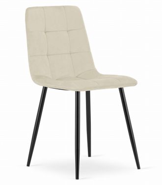 OEM Silla Kara - Terciopelo Beige / Patas Negras X 1