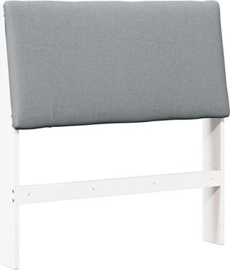 vidaXL Upholstered Headboard Light Grey 100 cm Solid Pine Wood vidaXL