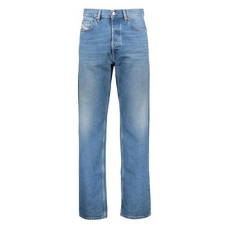 Diesel Straight Jeans, male, Blue, Size: W31 Light Denim Jeans with Straight Cut