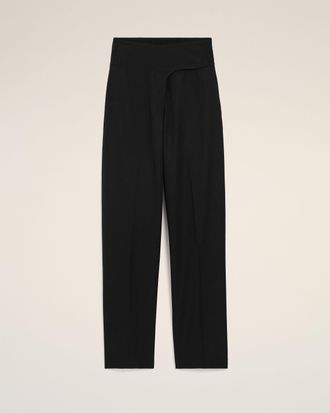 Ami Black New Wool Wrapped Belted Trousers Black - XXS - for Women