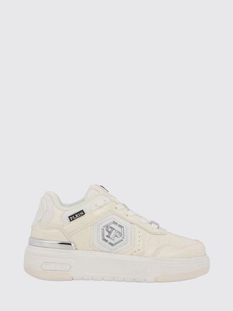 Philipp Plein Sneakers basse SK8R in pelle e mesh con stampa cocco e logo Hexagon