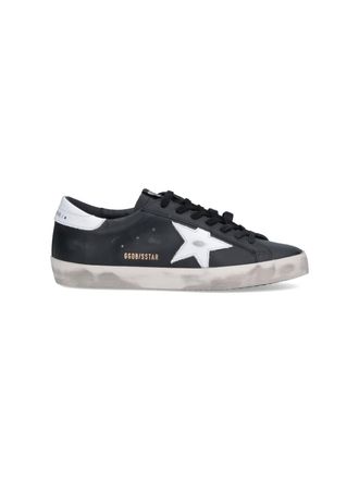 Golden Goose Black Super Star Leather Sneakers