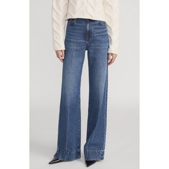 Frame Denim The Slice High Waist Flare Jeans in Headliner at Nordstrom, Size 32