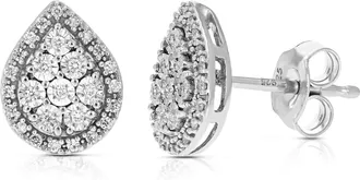 Vir Jewels 1/5 cttw Lab Grown Diamond Composite Earrings in Sterling Silver With Push Backs For Women