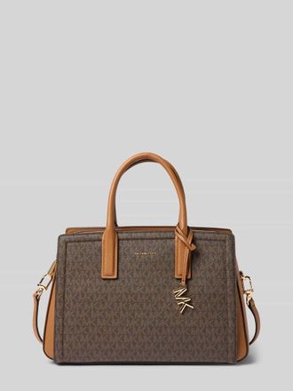 Michael Kors Handtasche aus Leder mit Logo-Muster Modell LAILA in Mittelbraun, Gr&ouml;&szlig;e 1