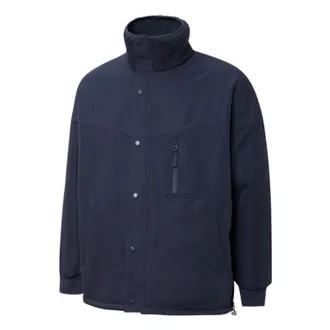 Puma Mmq lambs wool Reversible Stand Collar Jacket Couple Style Blue 534744-43
