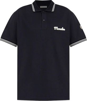 Moncler Polo con logo - Blu