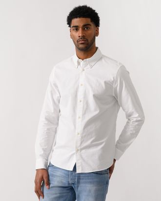 Belstaff Mens Shirt in White Cotton - Size X-Large