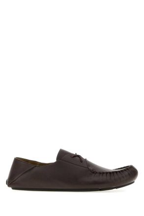 Loewe Dark Brown Leather Lace Ups Shoes