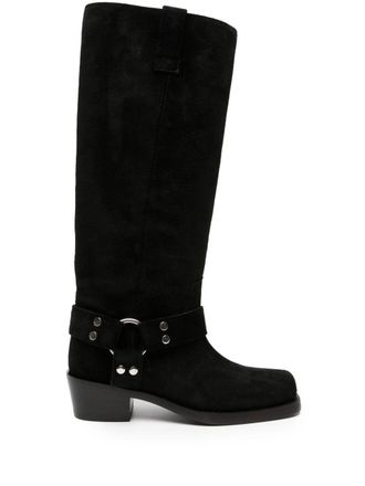 PARIS TEXAS Roxy 45mm suede boots - women - Calf Leather/Calf Suede/Calf Leather - 42 - Black