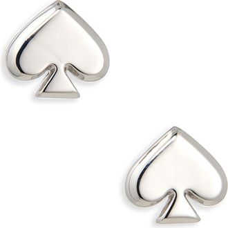Kate Spade New York spade stud earrings in Silver at Nordstrom