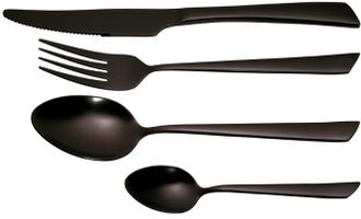 Jean Dubost Juego De Cubiertos 16 Piezas Acero Inoxidable Negro - 40116 - Pradel Premium