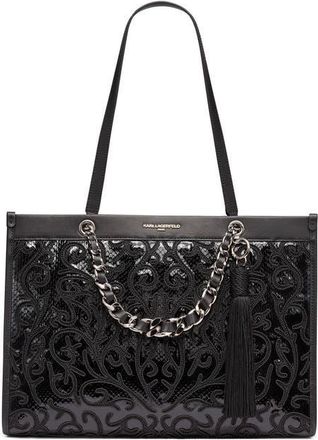 Karl Lagerfeld Savoie Tote in Black/black at Nordstrom