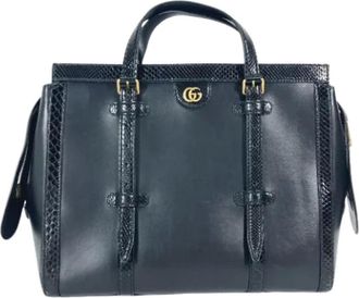 Gucci Pre-owned Leather gucci-bags - Dames - Vintage Handtas - Zwart - ONE Size - Vintage