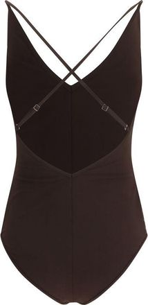 Brunello Cucinelli Womens Brown Nylon One-Piece Swimsuit Clothing