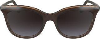 Longchamp 53mm Gradient Cat Eye Sunglasses in Brown/grey at Nordstrom Rack
