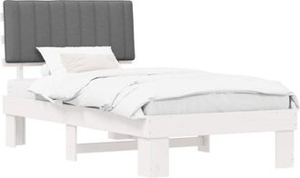 vidaXL Estructura De Cama Con Cabecera Tapizada Gris Claro Vidaxl
