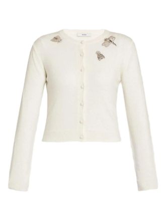 Erdem embellished crew neck cardigan - Neutrals