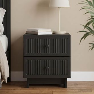 vidaXL Vidaxl Armadio Da Notte Nero 43 X 34,5 X 47,5 Cm Legno