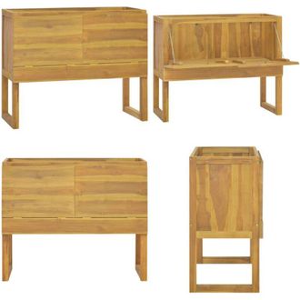 vidaXL Mobile da Bagno 90x40x75,5 cm in Legno Massello di Teak - Armadietto da bagno - Armadio da bagno